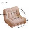 ESRADA Lazy Sofa Bed Adjustable Floor Sofa,Convertible Sofa Sleeper with 2 Lumbar Pillows,Modern Soft Sherpa Sofa Bed with Removable Cover for Living Room/Apartment/Dorm Grey-Small view 2