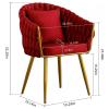 CCFAME Luxury Handmade Accent Chair with Gold Legs, Linen Chair for Living Room and Bedroom, Accent Chair, Rad view 3