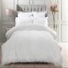 AHJ Beddings Queen Size 7 Piece Duvet Cover Set (21 inch Deep Pocket Sheet Set and Duvet Cover) - 600 Thread Count, 100% Egyptian Cotton - White Solid view 3