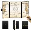 DARUNAXY Black Gold 60th Birthday Party Decorations, Happy 60th Birthday Alternative Signature Guest Book for Men Women Cheers to 60 Years Old Gifts 60 Birthday Signing Card Board Party Supplies view 1