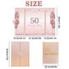DARUNAXY Rose Gold 50th Birthday Party Decorations, Happy 50th Birthday Alternative Signature Guest Book for Women Pink Cheers to 50 Years Old Gifts 50 Birthday Signing Card Board Party Supplies view 3