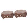 IMIKEYA 2pcs Antique Style Wooden Flower Pot Stand Small Vase Display Holder for Home Decor view 1