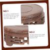 IMIKEYA 2pcs Antique Style Wooden Flower Pot Stand Small Vase Display Holder for Home Decor view 4