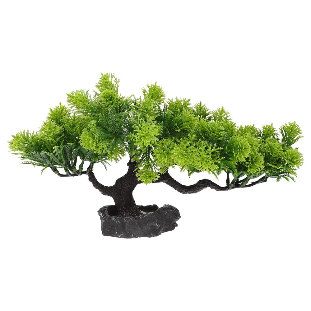 Decorative Pine Tree for Sushi Plate Realistic Fake Pine Tree Adornment for Sashimi and Japanese Food Presentation Vivid Plant Figurine for Restaurant Table Decor 7.8X7.8X5.07 Inches