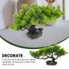 Decorative Pine Tree for Sushi Plate Realistic Fake Pine Tree Adornment for Sashimi and Japanese Food Presentation Vivid Plant Figurine for Restaurant Table Decor 7.8X7.8X5.07 Inches view 3