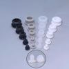 10pcs/set 2.5mm To 50.6mm Silicone Rubber Snap-on Hole Plug Blanking End Caps Seal Stopper Black/Gray/Clear/White Color (Color : White, Size : A-46.6mm (C 5mm)) view 3