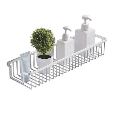 BAHELS Shower Caddy Aluminum Bathroom Storage Basket, Free Nail Shower Caddy Shelf Organizer Rack, Wall Hanging Bathroom Shelf Bathroom Organizer (Color : White 40cm)