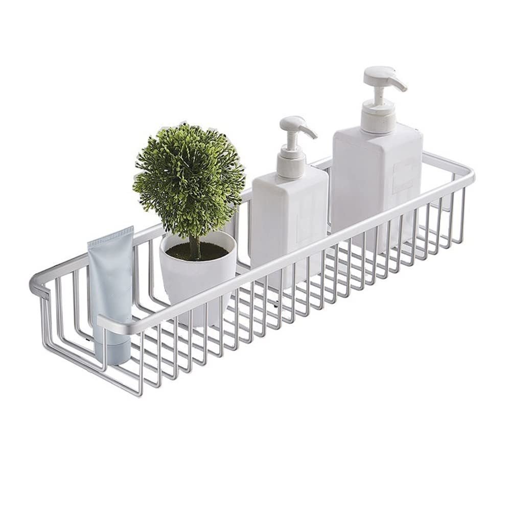 BAHELS Shower Caddy Aluminum Bathroom Storage Basket, Free Nail Shower Caddy Shelf Organizer Rack, Wall Hanging Bathroom Shelf Bathroom Organizer (Color : White 40cm)
