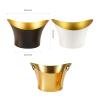 Bar Buckets Stainless-Steel Beverage Tub, Large 9L Stainless Steel Insulated Drink Tub and Ice Bucket with Double Handles, Drink Chiller for Parties, White+Gold Ice Bucket view 2