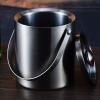 Bar Buckets Ice Bucket with Lid, Double Wall Insulated Stainless Steel Ice Bucket Wine Bucket for Cocktail Bar and Parties, Home Bar Accessories, Dark Grey, 2L Ice Cubes Ice Bucket view 3