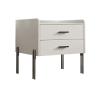 Modern Nightstand Indoor Creative Simple Double Drawer Dresser Storage Cabinet Bedroom Bedside Cabinet Living Room Side Table White Bedside Table for Bedroom view 1