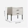 Modern Nightstand Indoor Creative Simple Double Drawer Dresser Storage Cabinet Bedroom Bedside Cabinet Living Room Side Table White Bedside Table for Bedroom view 3