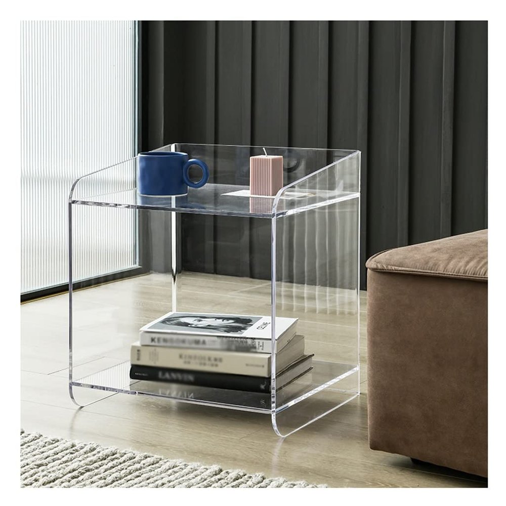 Bed Side Table Acrylic Bedside Table Creative Mini Bedroom Small Bedside Cabinet Storage Cabinet Modern Minimalist Living Room Side Cabinet Night Stand (Color : B)
