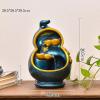 Tabletop Fountain Indoor Tabletop Fountain Resin Gourd Shape Flowing Water Decoration Water Feature Fountain Home Office Living Room Desktop Housewarming Opening Gift Water Fountain Decor view 2
