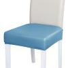 pu Leather Chair seat Cover, Seat Covers for Dining Room, Removable Washable Anti-Dust Chair Seat Slipcovers, for Wedding Party -Light Blue-2 Pieces view 1