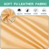 pu Leather Chair seat Cover, Seat Covers for Dining Room, Removable Washable Anti-Dust Chair Seat Slipcovers, for Wedding Party -Light Blue-2 Pieces view 3