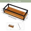 Modern Floating Shelves - Ceiling Hanging Flower Stand, Creative Plant Railing Shelf Wine Holder Kitchen Storage Rack for Bar Flower Shop Balcony | Wood + Metal Iron (Size : 80x25x15cm) view 2