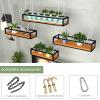 Modern Floating Shelves - Ceiling Hanging Flower Stand, Creative Plant Railing Shelf Wine Holder Kitchen Storage Rack for Bar Flower Shop Balcony | Wood + Metal Iron (Size : 80x25x15cm) view 3
