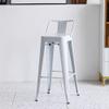 HCZION Bar Stools with Back Metal Bar Chairs 24 Inch 30 Inch Counter Stool Home Dining Chairs Heavy Duty Breakfast Bar Stools for Kitchen Island (Color : White, Size : 65cm/25.5inch) view 1