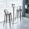 HCZION Bar Stools with Back Metal Bar Chairs 24 Inch 30 Inch Counter Stool Home Dining Chairs Heavy Duty Breakfast Bar Stools for Kitchen Island (Color : White, Size : 65cm/25.5inch) view 2