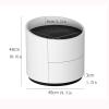 LUNIZ Modern Nightstand Home Creative Round Bedside Table with Double Drawers Living Room Sofa Side Table Bedroom Storage Side Cabinet Bedside Table for Bedroom (Color : B) view 2