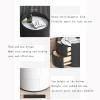 LUNIZ Modern Nightstand Home Creative Round Bedside Table with Double Drawers Living Room Sofa Side Table Bedroom Storage Side Cabinet Bedside Table for Bedroom (Color : B) view 3