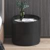 LUNIZ Modern Nightstand Home Creative Round Bedside Table with Double Drawers Living Room Sofa Side Table Bedroom Storage Side Cabinet Bedside Table for Bedroom (Color : B) view 4