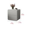 Modern Nightstand Household Square Bedside Table Modern Minimalist Storage Cabinet Living Room Bedroom Bedside Table Double Drawer Bedside Table for Bedroom (Size : 15.74in) view 2