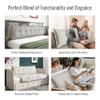 Daneey Large Headboard Pillow King Soft Daybed Pillows Bolster for Bed Back Pillow for Sitting in Bed Long Pillow for Bed Reading Pillow Adult Couch Sofa Backrest, Removable Cover view 4