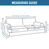 H.VERSAILTEX Sofa Cover 3 Piece T Cushion Sofa Slipcovers Thick Velvet Couch Cover Stretch T Cushion Sofa Covers for 2 Cushion Couch with 2 Individual T Cushion Covers Washable, Oatmeal view 2