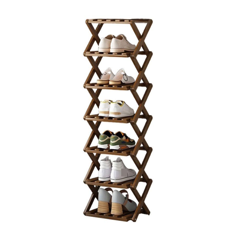 PAPERGAN Foldable Shoe Rack Organizer 2-10 Tier Slim Shoe Shelf for Home