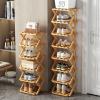 PAPERGAN Foldable Shoe Rack Organizer 2-10 Tier Slim Shoe Shelf for Home view 2