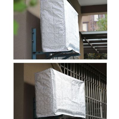 Huaroad Central Air Conditioner Cover for Outside UnitsWater Resistant AC Unit Covers Outdoor Universal Cover for Condensing HVAC Unit Heat Pump (Color : Silver, Size : 83x36x58cm)