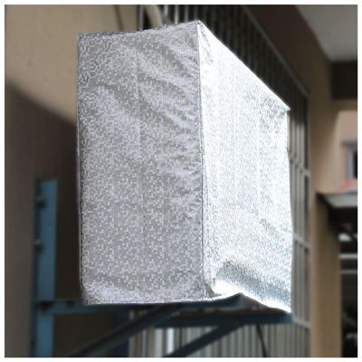 Huaroad Central Air Conditioner Cover for Outside UnitsUniversal Heavy-Duty AC Condensing HVAC Unit Cover Defender for Winter- Snowproof, Windproof, Rainproof (Color : Silver, Size : 83x36x58cm)