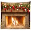BELECO Large Christmas Fireplace Tapestry Wall Hanging Backdrop With Xmas Balls Art Wall Decor for New Year Party Bedroom Living Room Home Decor view 1