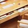 DOLUNTO Solid Wood Height-Adjustable Desk with Built-in Bookshelf, Versatile Writing Table for Students and Adults (Color : Blue+Chair B, Size : 85x60x173cm) view 4