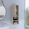 Yone jx je Medicine Cabinet Two Open Shelves, Storge Cabinet with Two Interior Shelves (Light Gray Finish) view 2