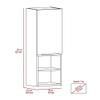 Yone jx je Medicine Cabinet Two Open Shelves, Storge Cabinet with Two Interior Shelves (Light Gray Finish) view 3