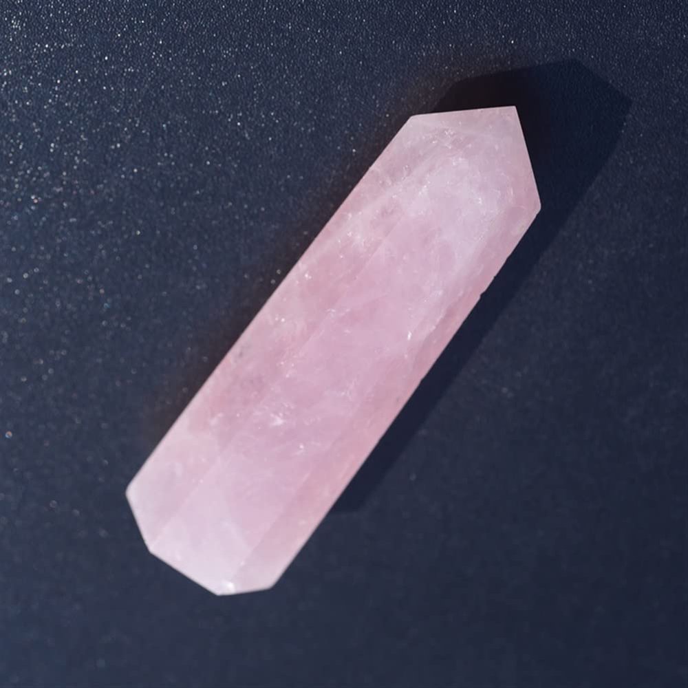 AAKOMA 10pc Natural Rose Quartz Single Terminated Crystal Points Tower 60MM-70MM Suitable for Home