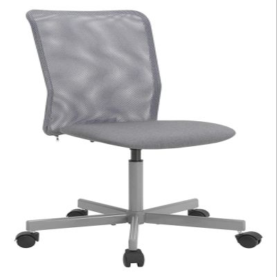 Office Chair Armless Table and Chair Office Chair Swivel Computer Chair Middle Back Mesh Chair Ergonomic Work Game Chair Chair (Color : Gray) Needed