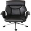 Armchair Chairs Faux Leather Swivel Office Chair Adjustable Seat Height, Tilt Mechanism Ergonomic Executive Computer Chair Stool Chair (Color : Black) view 1