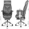 Armchair Chairs Faux Leather Swivel Office Chair Adjustable Seat Height, Tilt Mechanism Ergonomic Executive Computer Chair Stool Chair (Color : Black) view 3