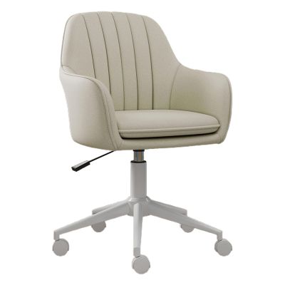 Home Office Swivel Desk Chair with Wheels, Upholstered Computer Chair for Bedroom, Makeup Room, Study Room