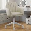 Home Office Swivel Desk Chair with Wheels, Upholstered Computer Chair for Bedroom, Makeup Room, Study Room view 2