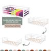 Montessori toddler bed with rails, Toddler floor bed with rails, Montessori floor bed with rails for kids, Wooden floor bed, Montessori furniture (Twin, White) view 3