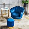 TOWINE Stool Light Luxury Small Round Stool Household Low Stool Fabric Sofa Stool Stainless Steel Small Stool Living Room Shoe Changing Stool for Bedroom Couch Desk (Color : Grey, Size : F) view 2