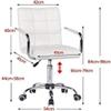 Armchair Computer Chair Swivel Office Chair Casters Height Adjustable Seat Synthetic Leather Backrest Reception Meeting Stool Chair (Color : Black) view 2