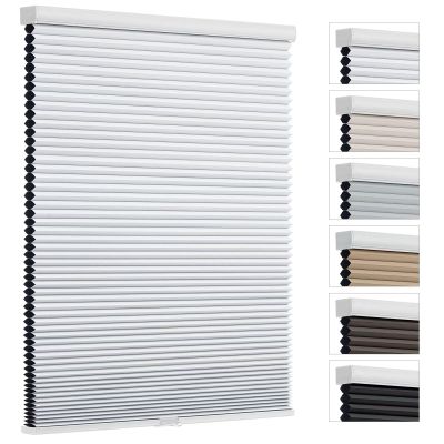 Changshade Cellular Shades Door Window Blinds Cordless Blackout, Honeycomb Blind Accordion Shade Room Darkening Indoor Pleated 1.5" Cell Easy to Install, Shade Size 52" Width48" Height, White