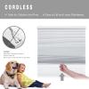 Changshade Cellular Shades Door Window Blinds Cordless Blackout, Honeycomb Blind Accordion Shade Room Darkening Indoor Pleated 1.5" Cell Easy to Install, Shade Size 52" Width48" Height, White view 2