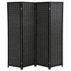 4 Panel Room Divider Room Divider Wall Folding Privacy Screens,partition Room dividers for Home Office Studio Apartment (Black) view 1